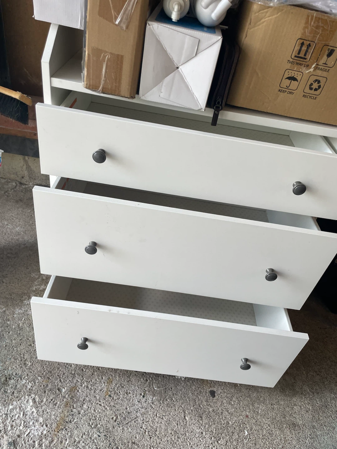 White 3-Drawer Dresser - photo 2