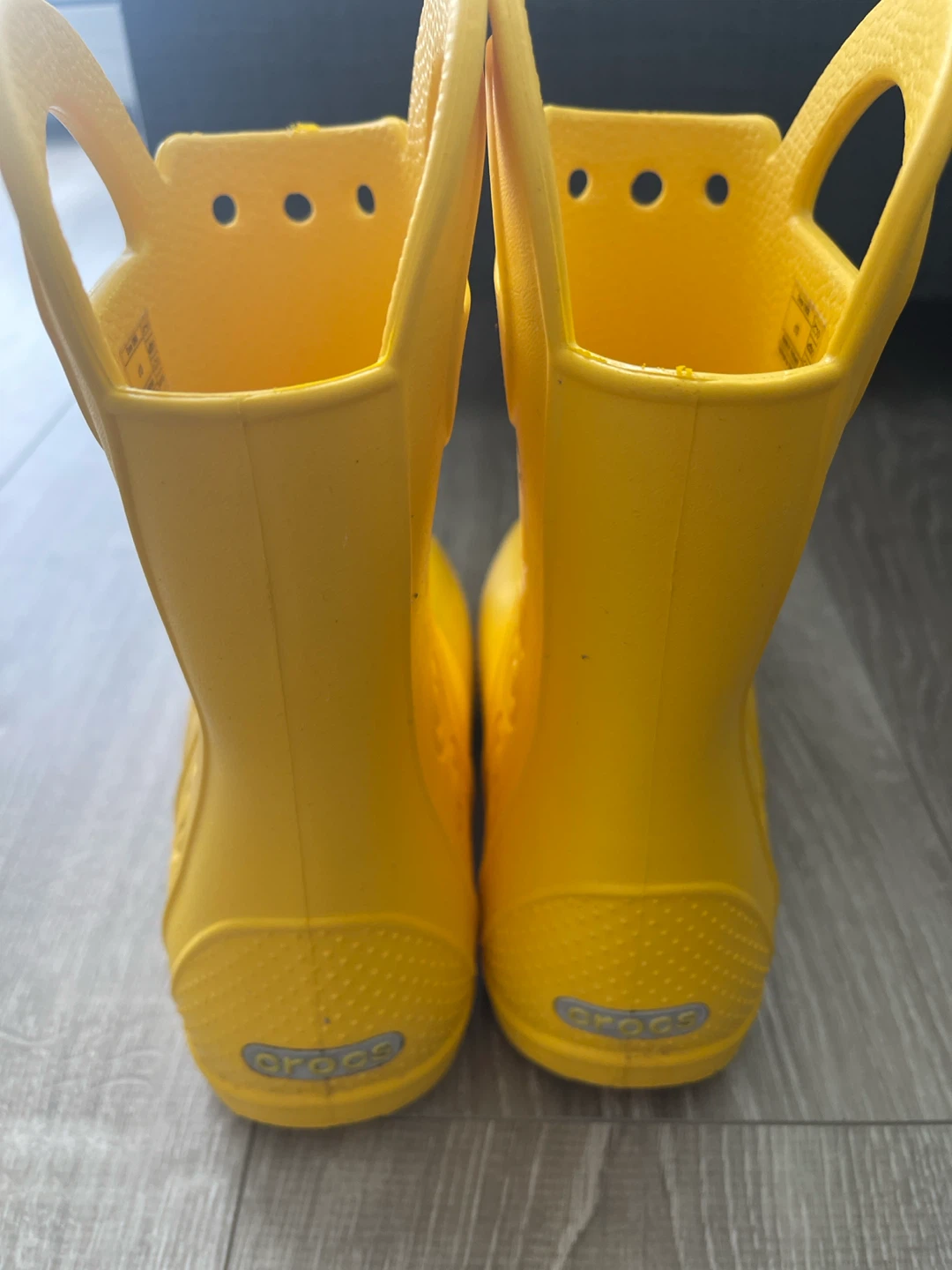 Yellow Crocs Rain Boots Size C13 - photo 2