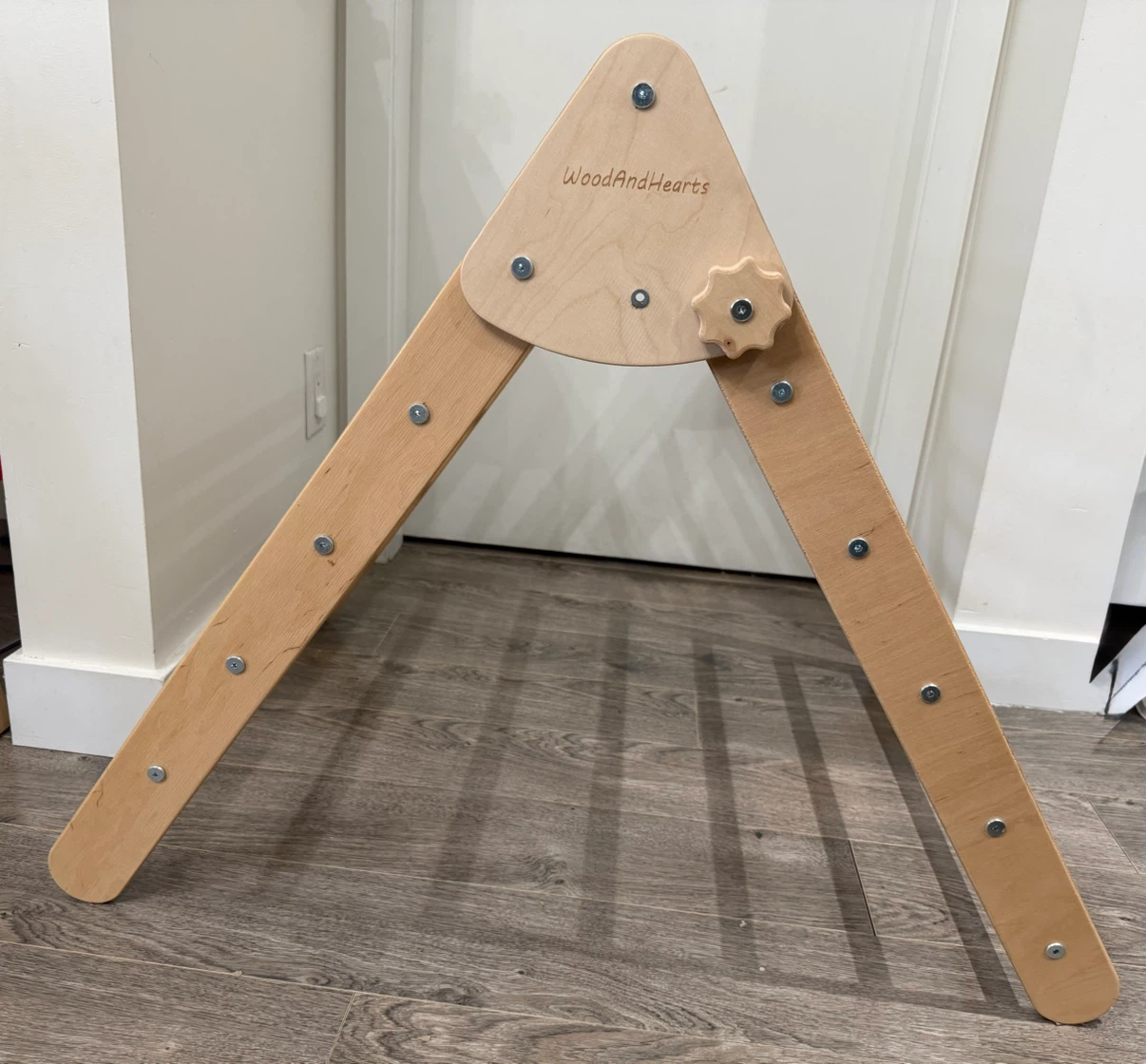 Wood and Hearts Triangle Climbing Set for Toddlers - photo 2
