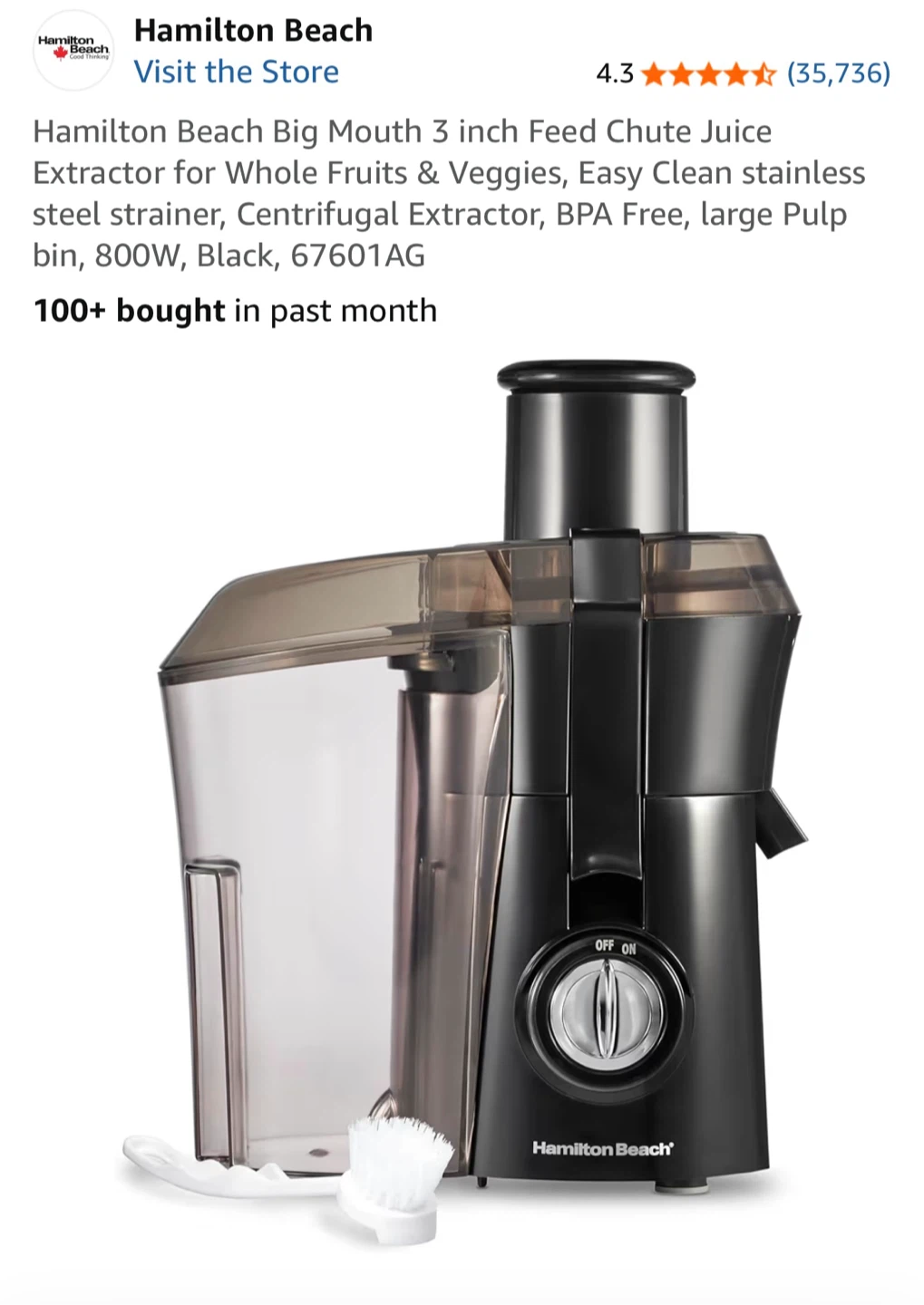 Hamilton Beach Big Mouth Juicer