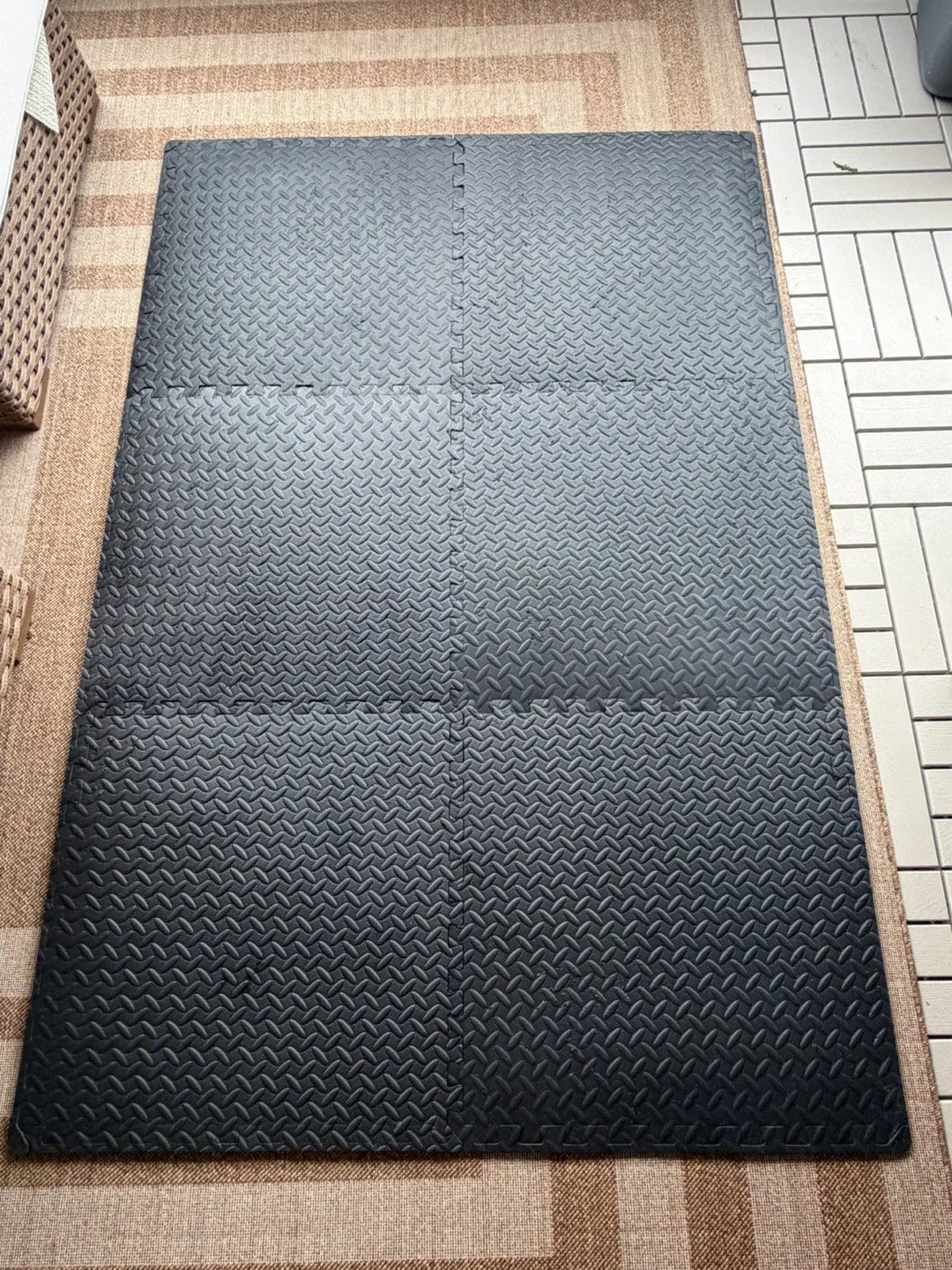 Black Interlocking Foam Floor Mats