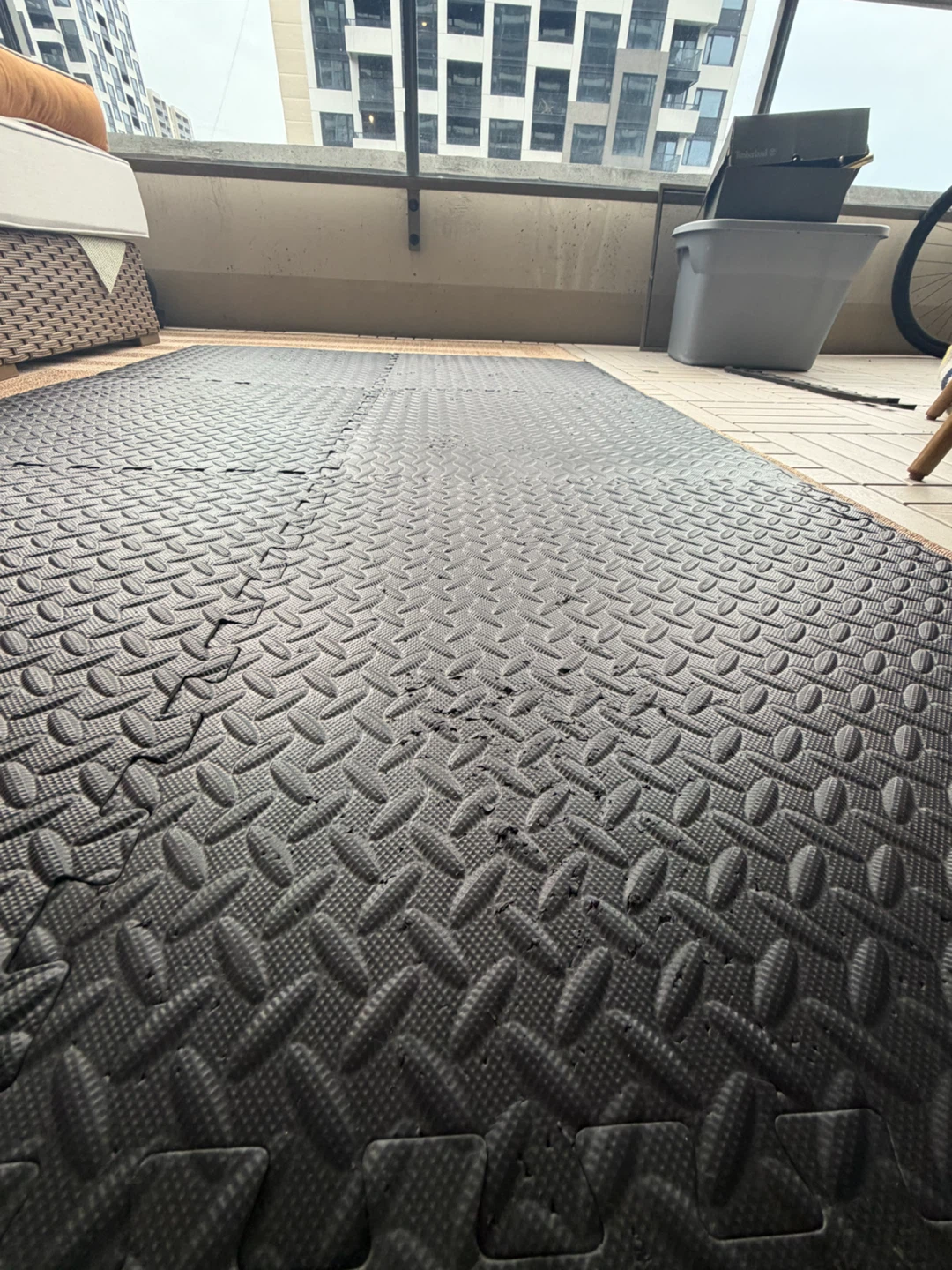 Black Interlocking Foam Floor Mats - photo 2