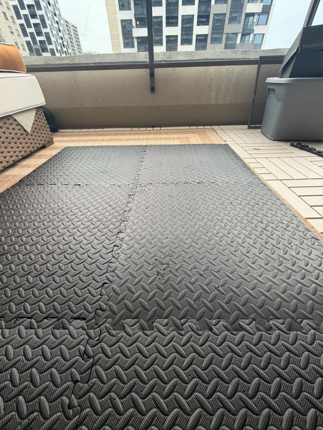 Black Interlocking Foam Floor Mats - photo 3