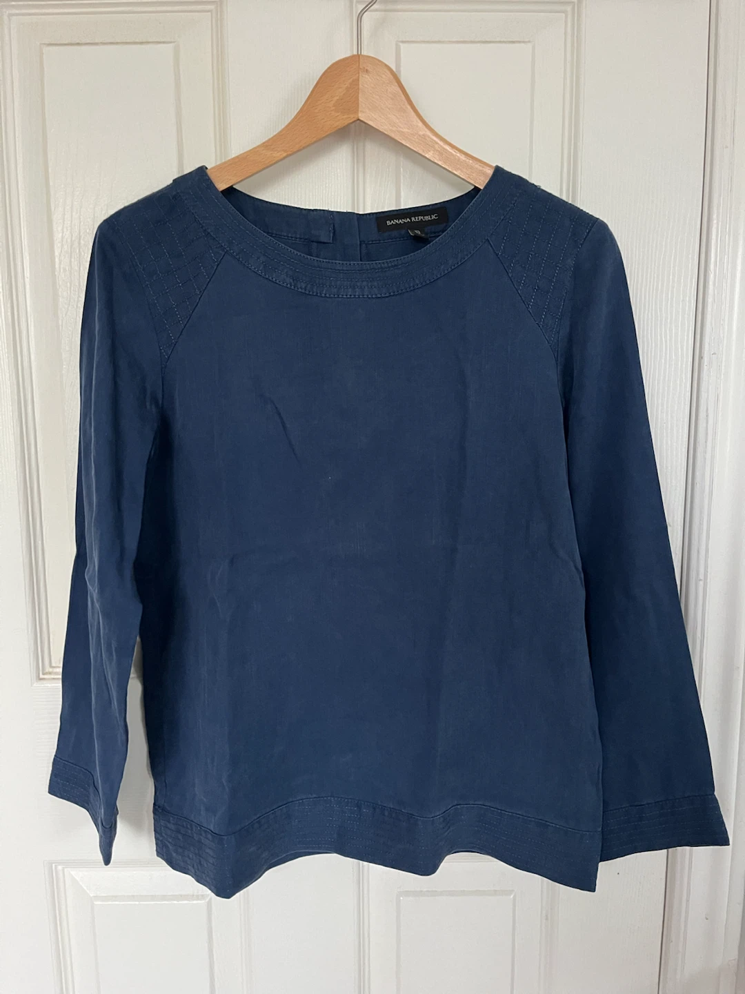 Banana Republic Blue 3/4 Sleeve Top - XS