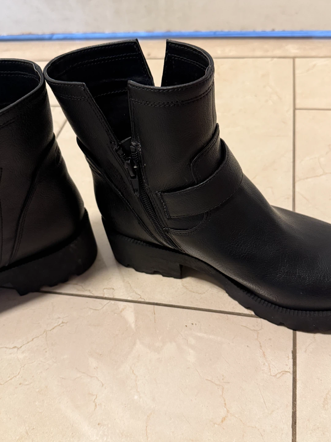Zodiac Black Faux Leather Moto Boots - photo 3