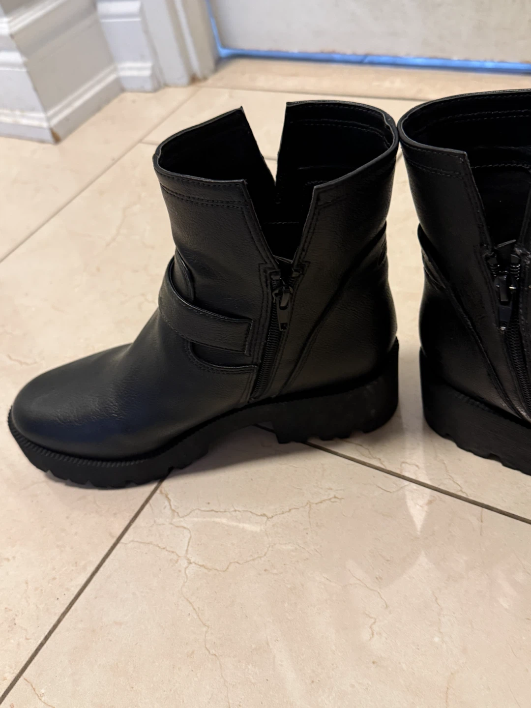 Zodiac Black Faux Leather Moto Boots - photo 4
