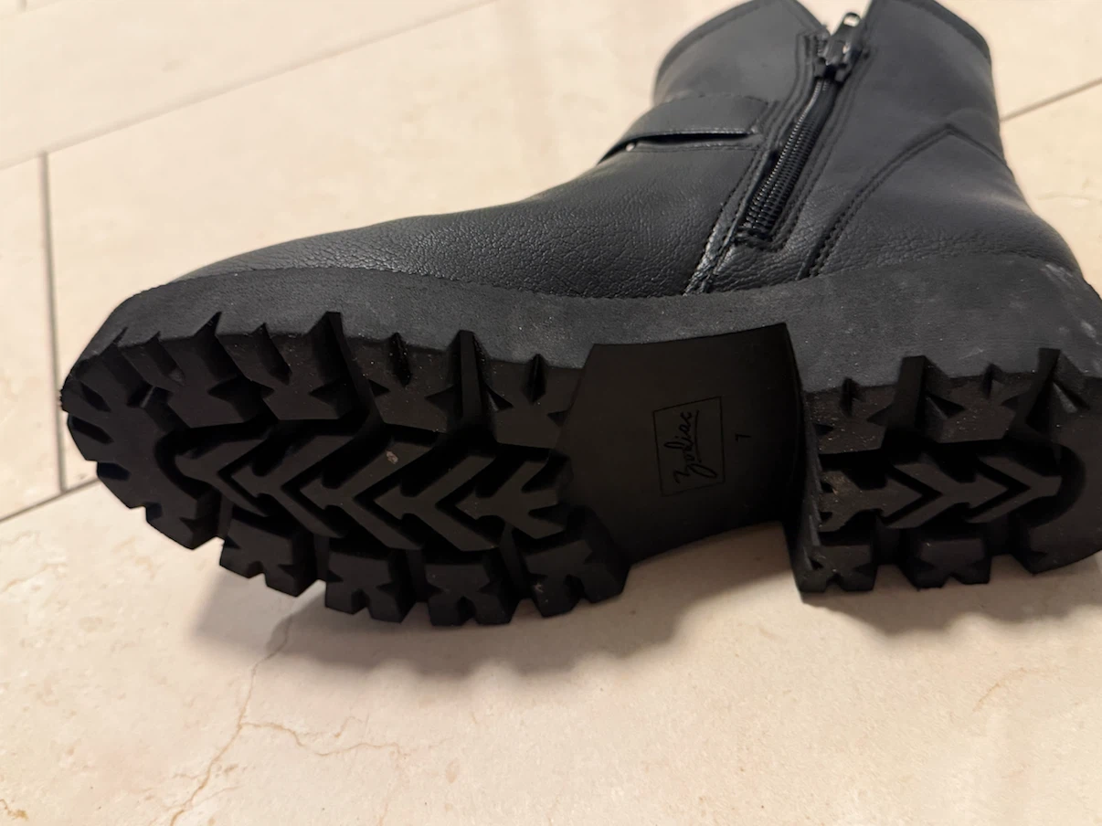 Zodiac Black Faux Leather Moto Boots - photo 5