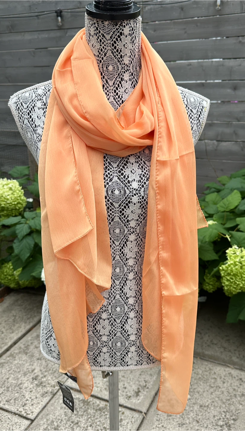 Orange Sheer Scarf - New with tags - $5