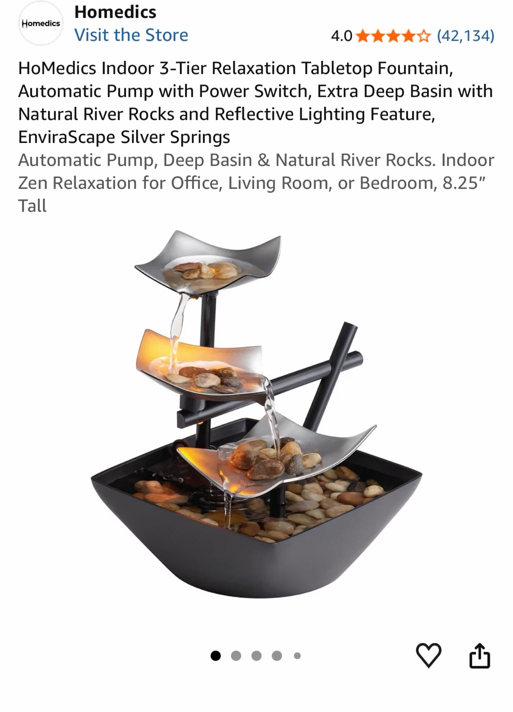 HoMedics Indoor 3-Tier Relaxation Fountain