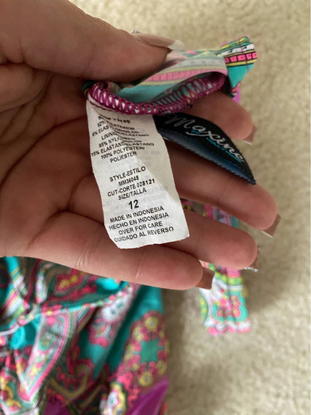 Maxine of Hollywood One Piece Swimsuit Size 12 - photo 2