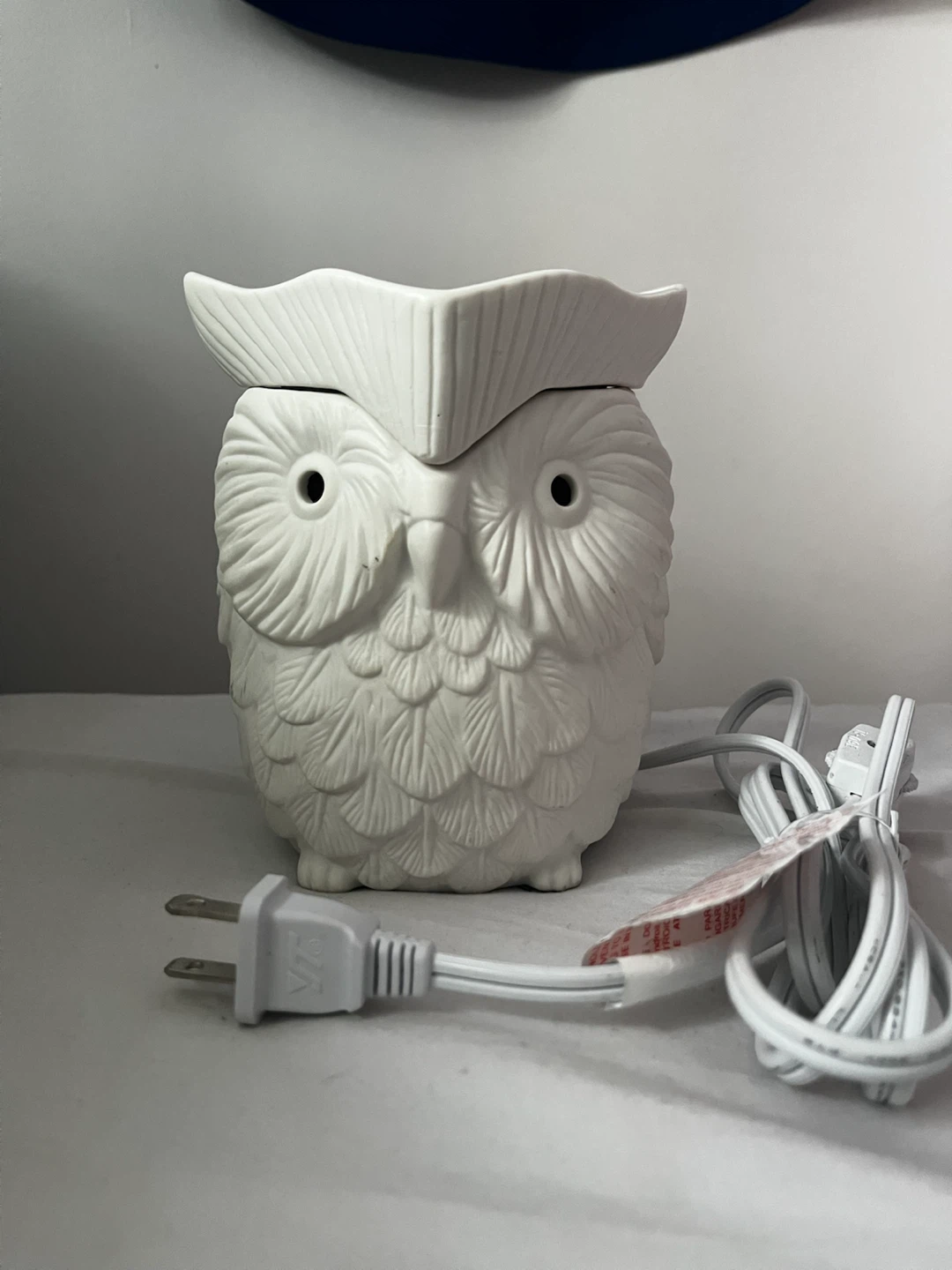 White Ceramic Owl Wax Melt Warmer
