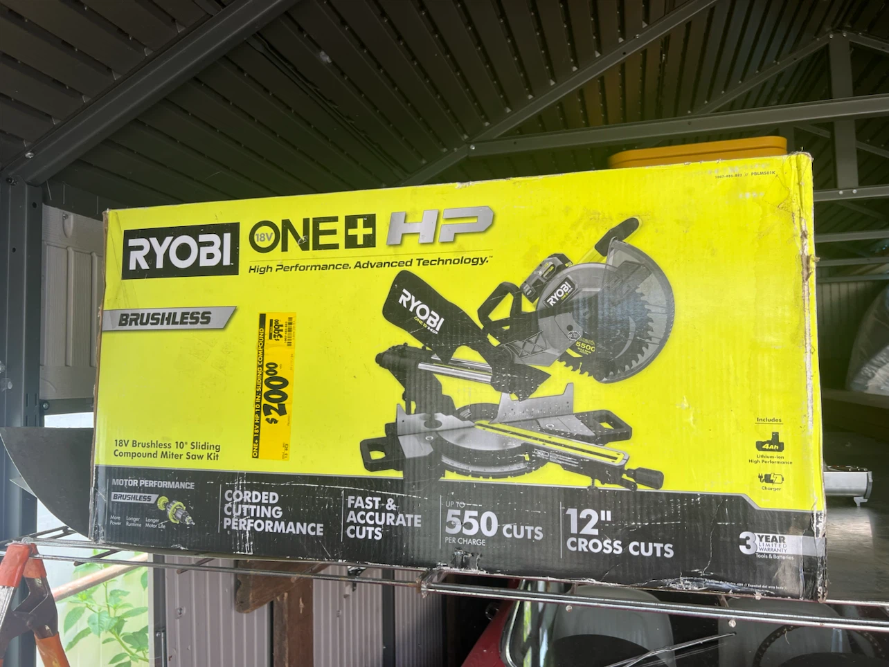 Ryobi 18V ONE+ HP Brushless 10" Sliding Compound Miter Saw Kit