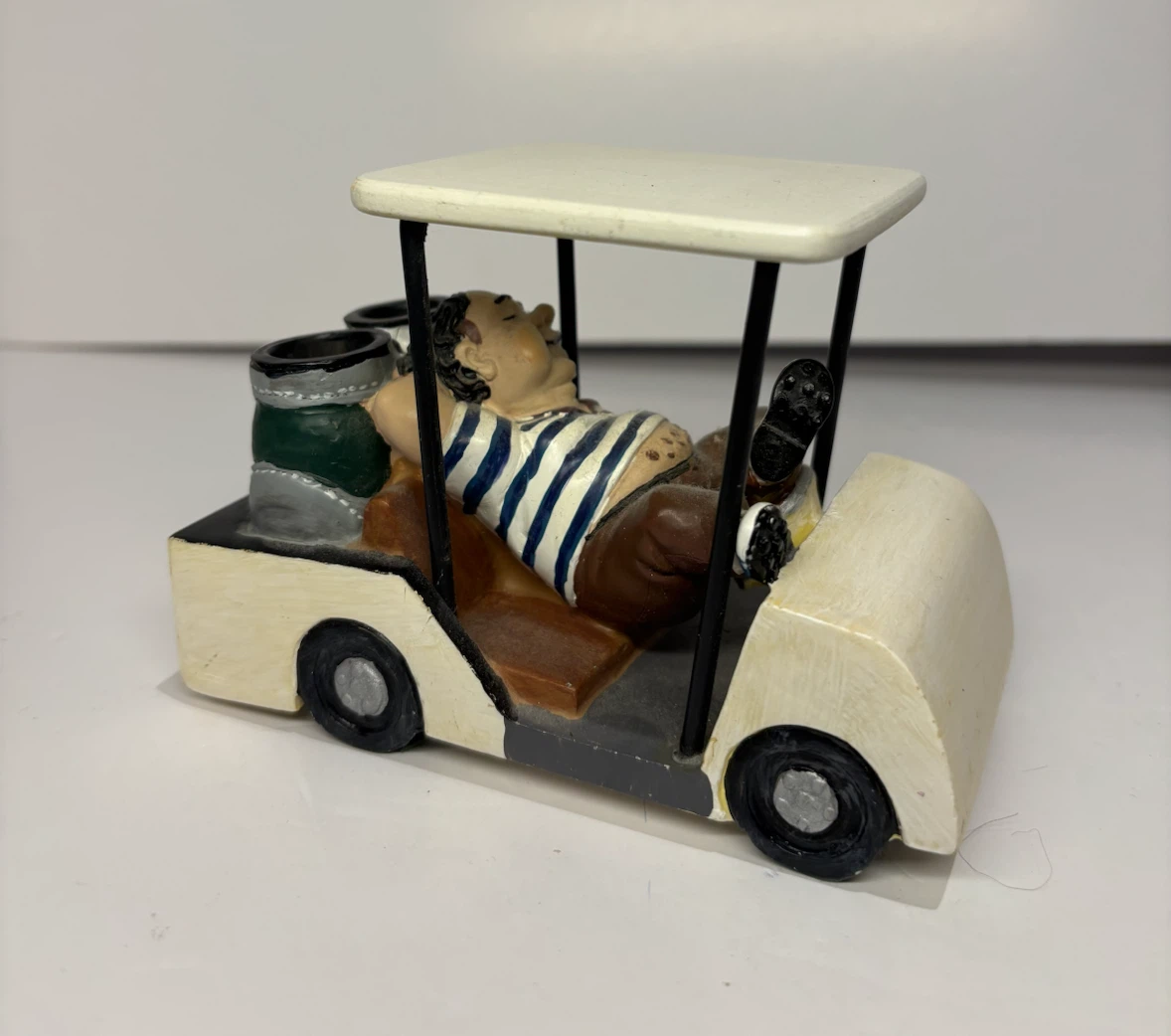 Golf Cart Figurine Pen Holder - Sleeping Golfer - photo 2