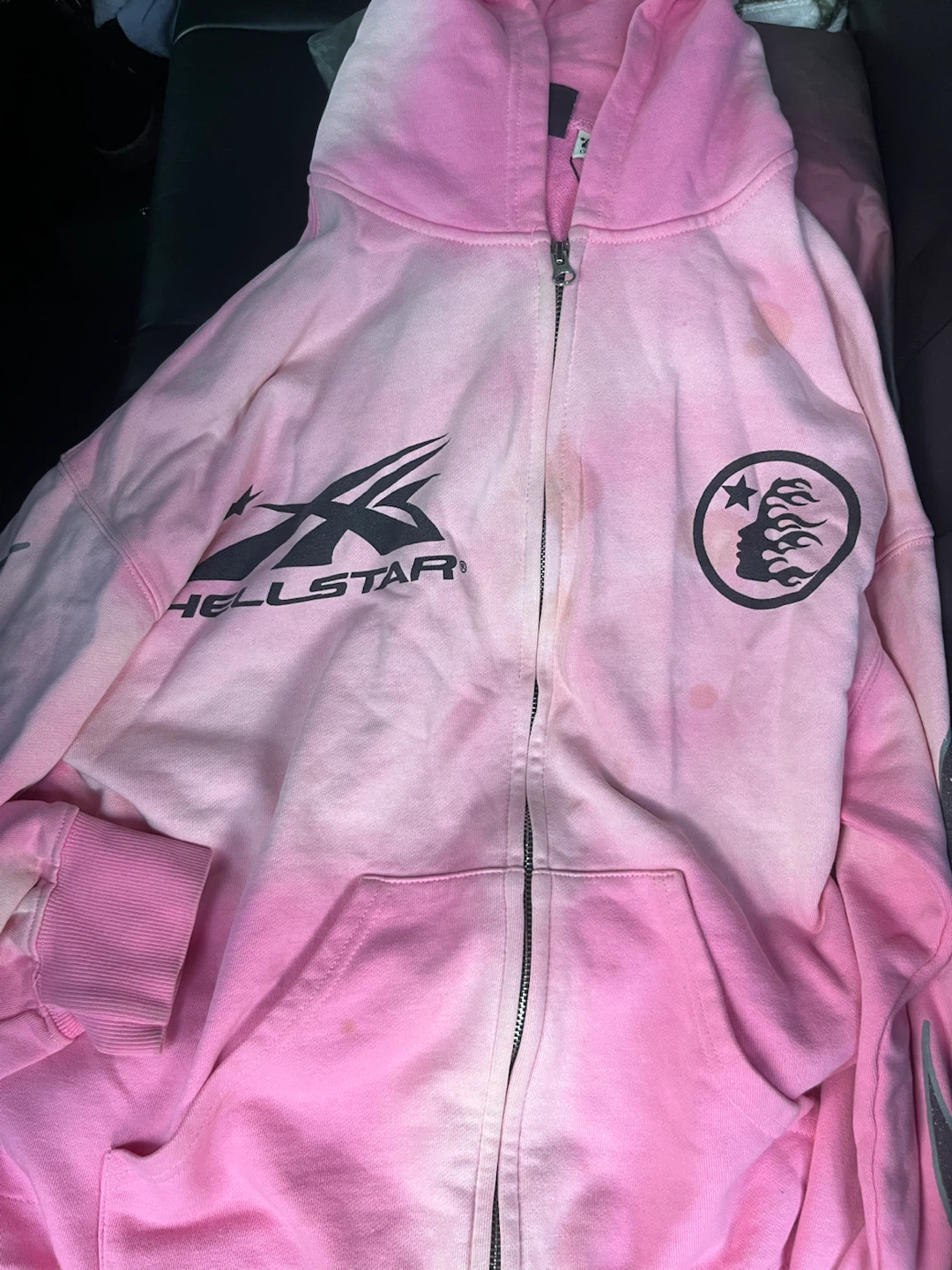 Hellstar Pink Flame Hoodie & Sweatpants Set - photo 2