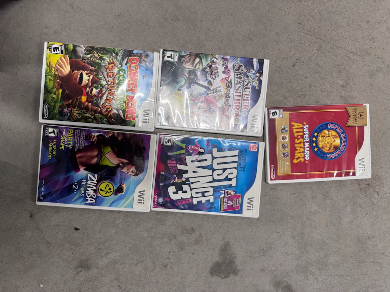 Nintendo Wii Games Bundle: Donkey Kong,Mario All-Stars