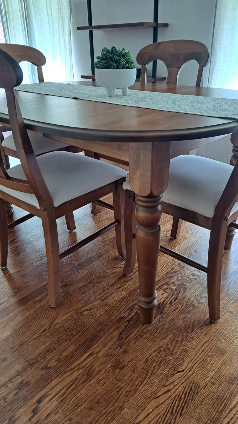 Wooden dining room table and chairs - photo 5