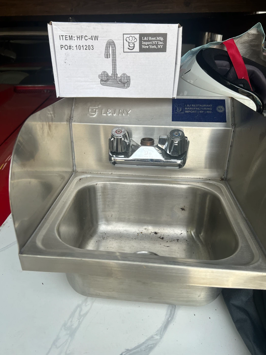 L&J NY Stainless Steel Hand Sink