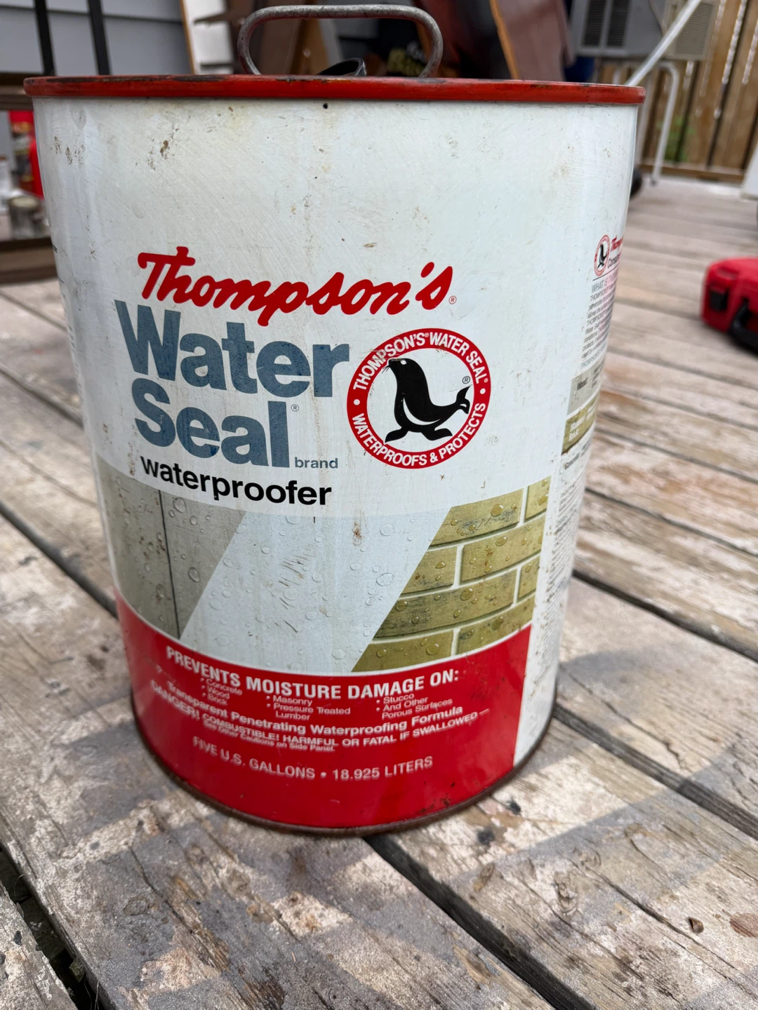 Thompson's WaterSeal Waterproofing- mor than half - 2.5 gallons