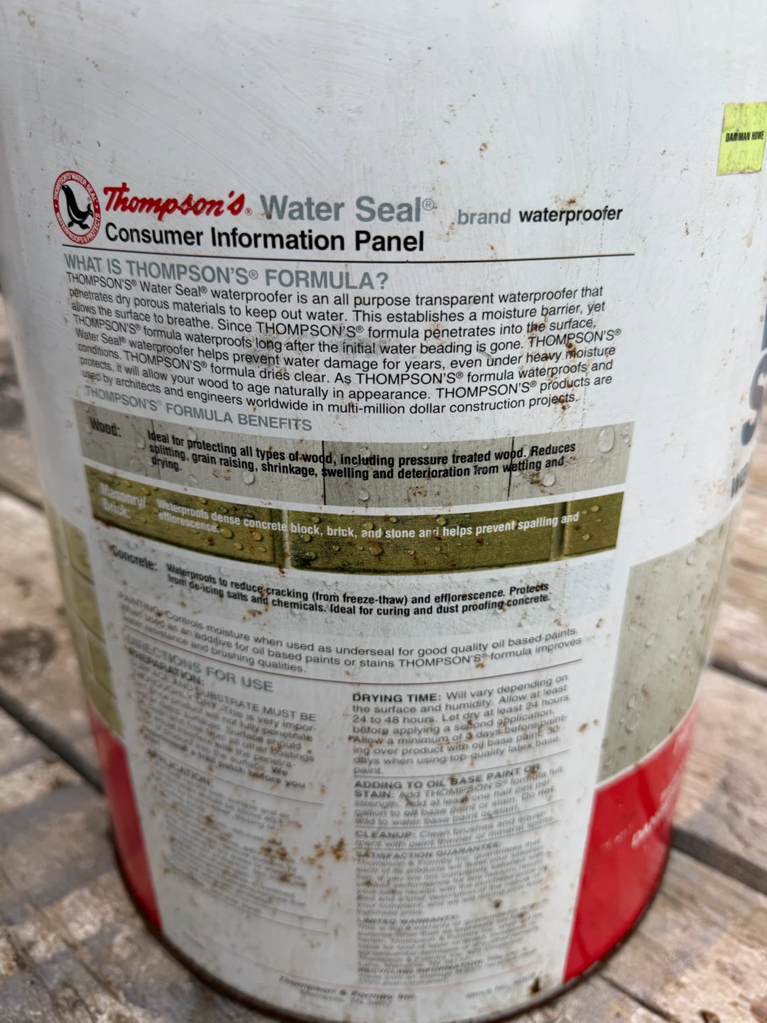 Thompson's WaterSeal Waterproofing- mor than half - 2.5 gallons - photo 2