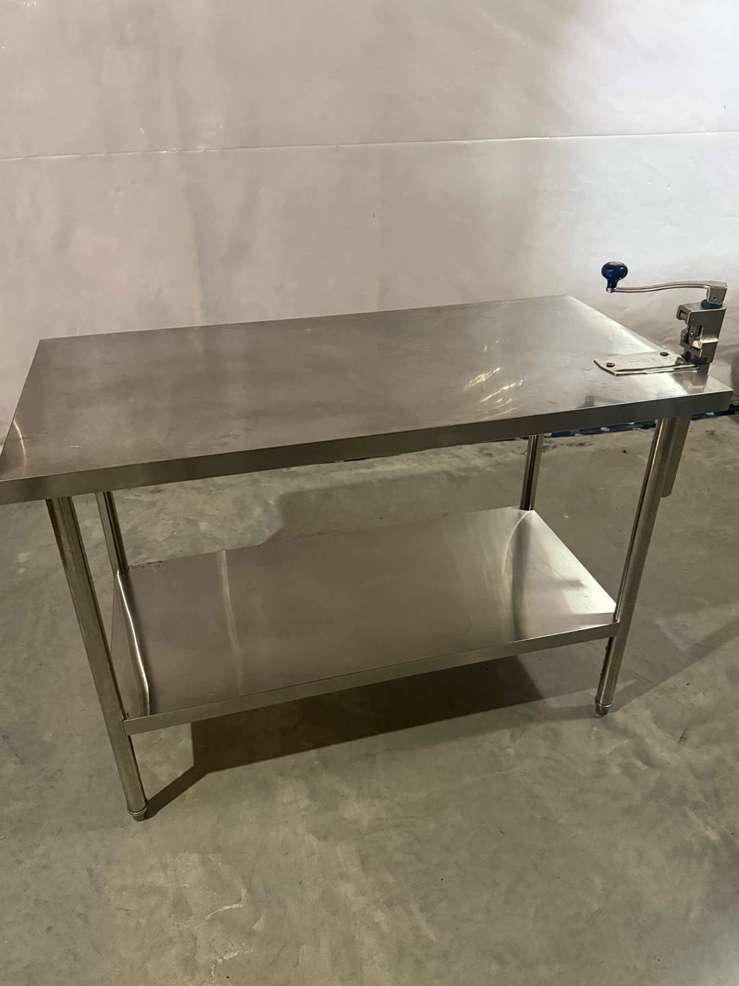 Stainless Steel Work Table with Can Opener Attachment - photo 2