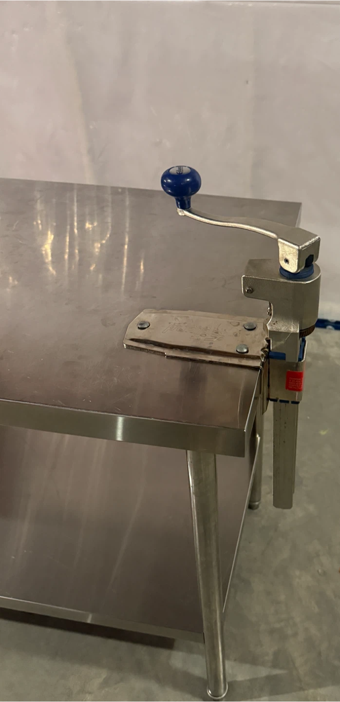 Stainless Steel Work Table with Can Opener Attachment - photo 4