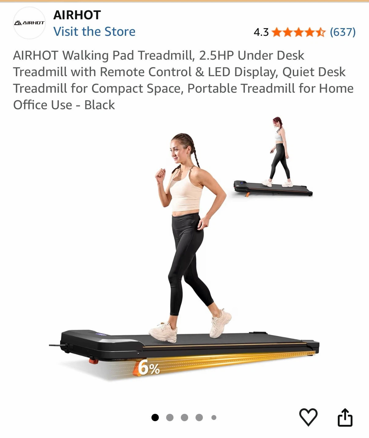 AIRHOT Walking Pad Treadmill