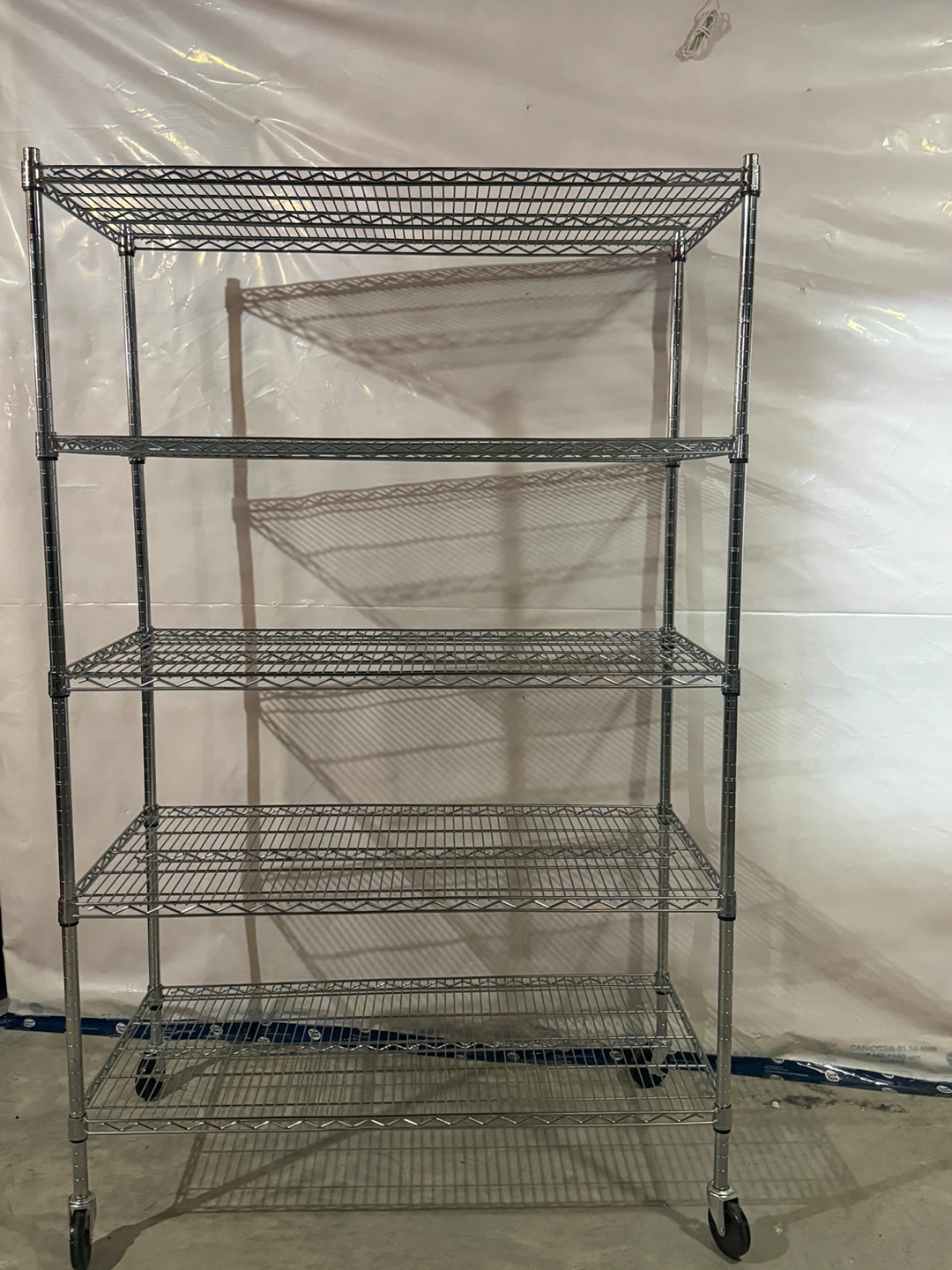 5-Tier Wire Shelving Unit on Wheels