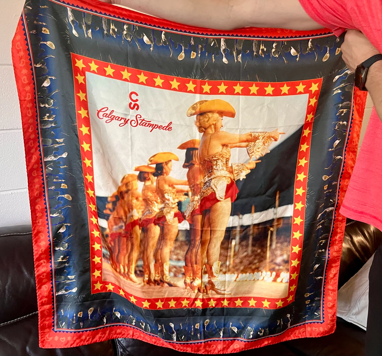 Rare Vintage Calgary Stampede Silk Souvenir Scarf