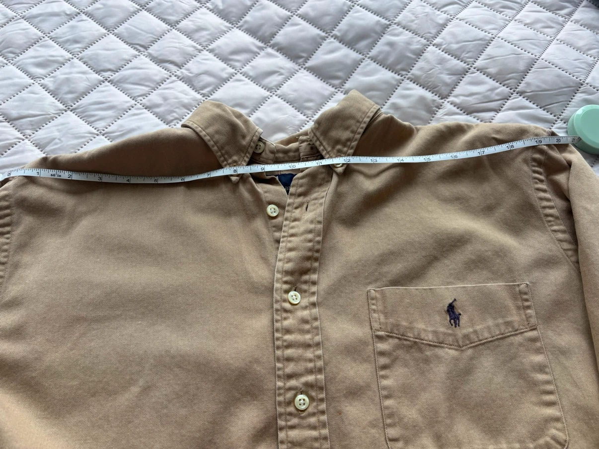 Polo Ralph Lauren Button-Up Shirt - Tan, Size M - photo 2