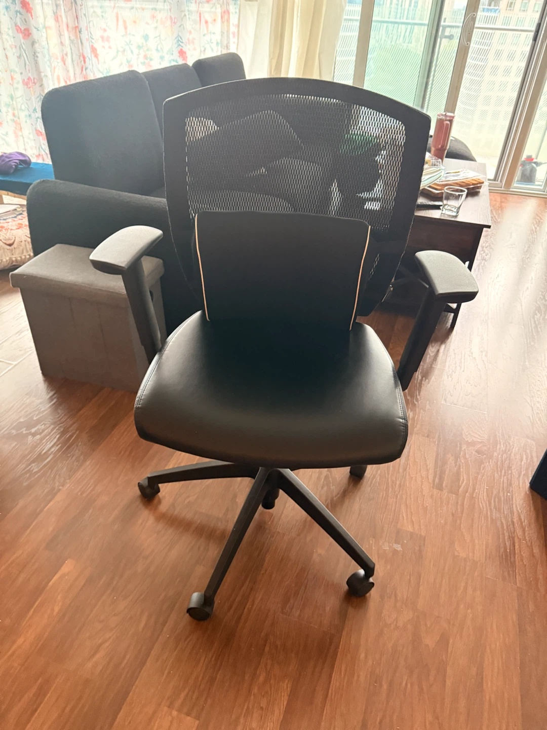 Black Office Chair with Mesh Back