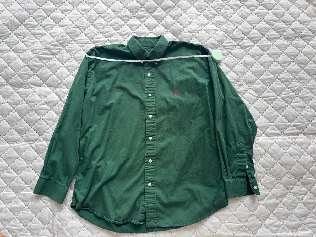 Polo Ralph Lauren Men's Green Cotton Button-Down Shirt - Size M - photo 3