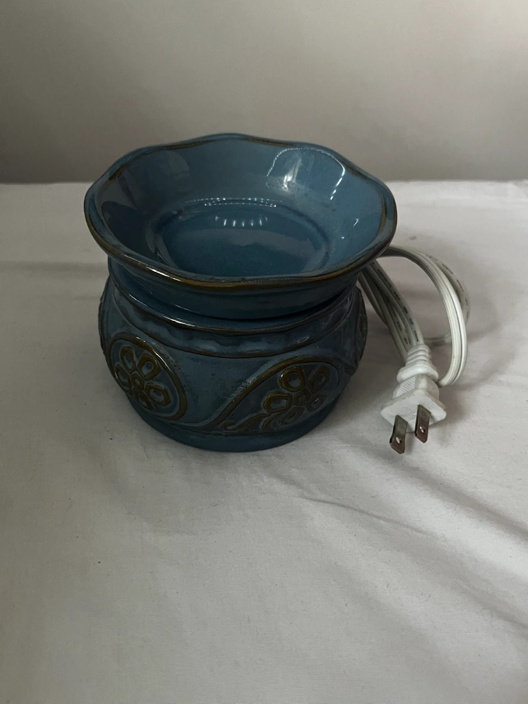 Blue Ceramic Electric Tart Warmer