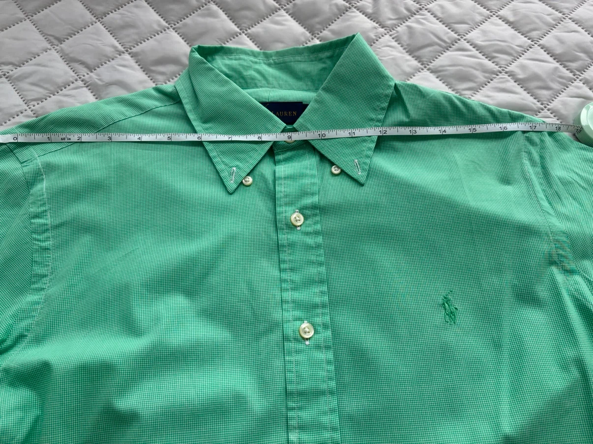 Ralph Lauren Button-Down Shirt - Green Gingham - photo 2