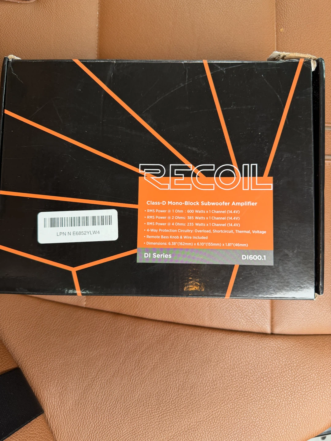 Recoil DI600.1 Mono-Block Subwoofer Amplifier - photo 2