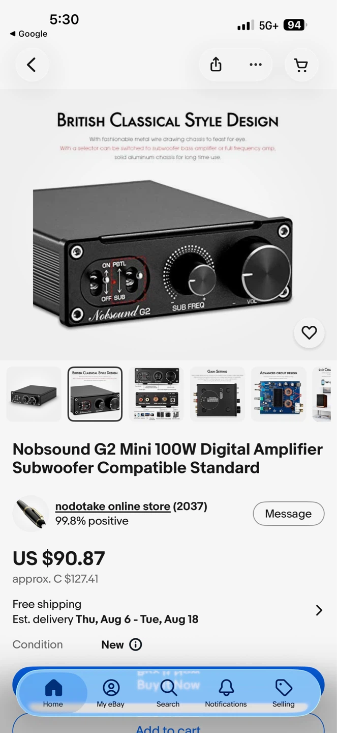 Nobsound G2 PRO Mini Amplifier