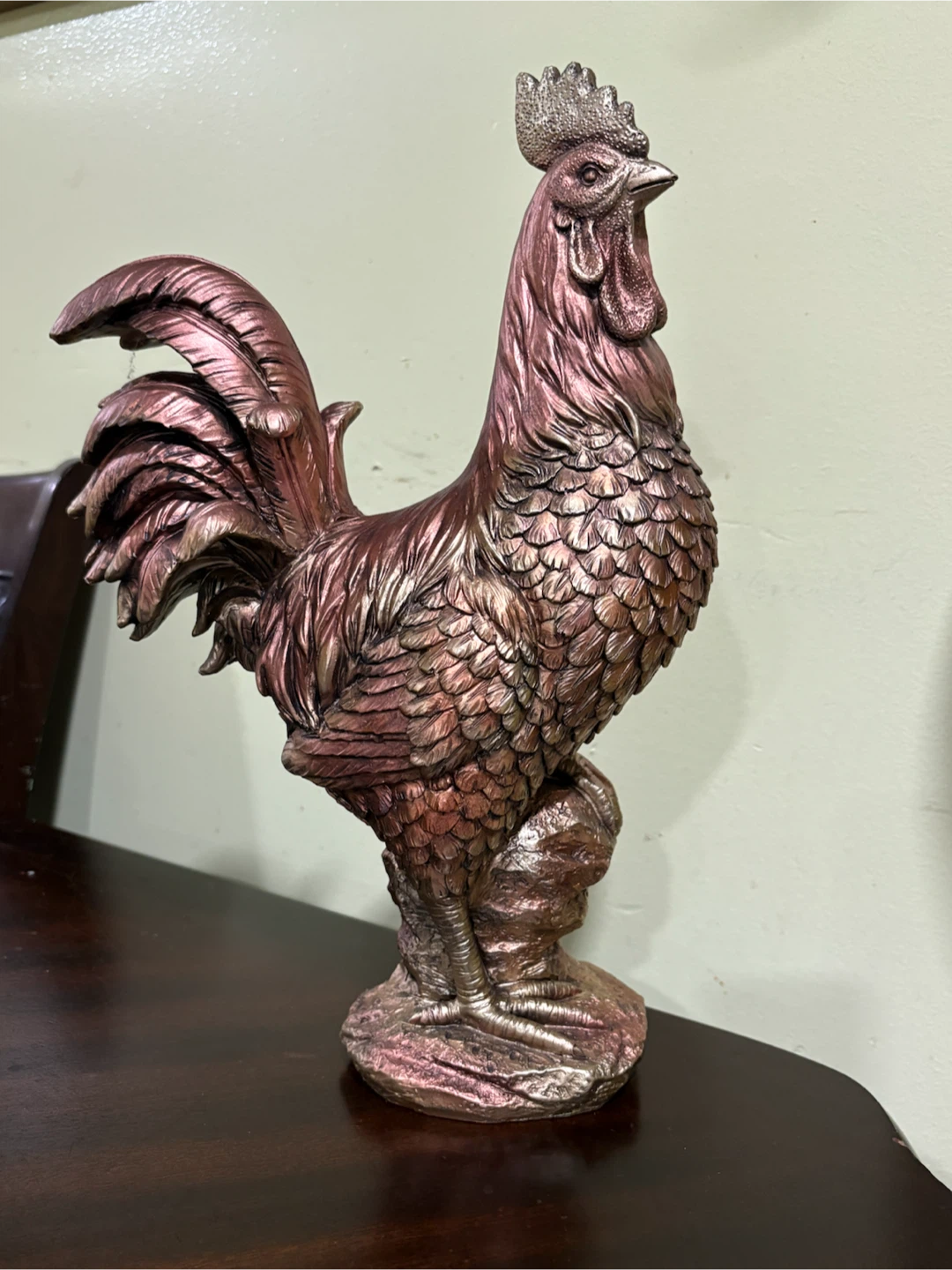 Bronze Tone Rooster Figurine