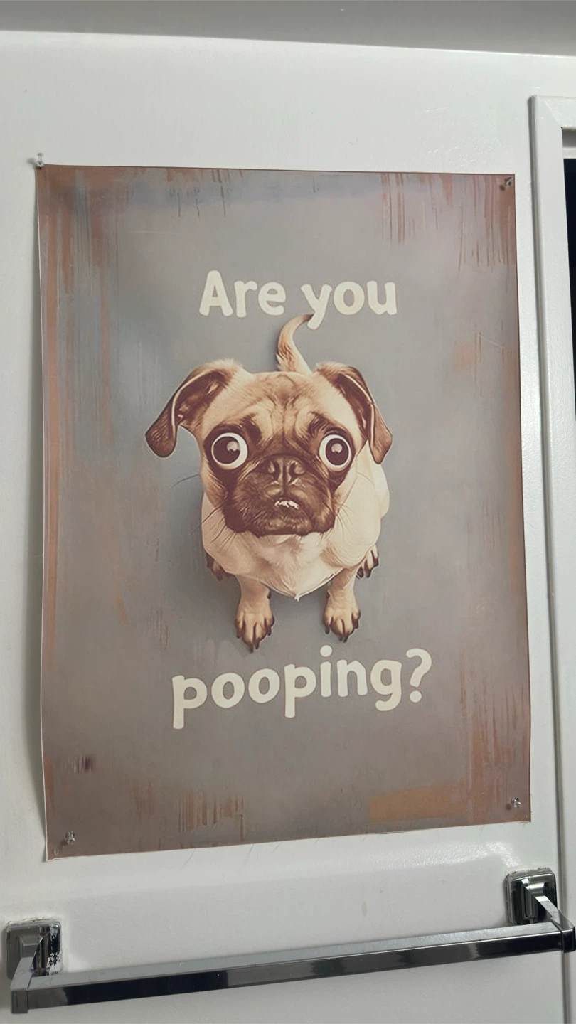Funny Pug "Are you pooping?" Wall Art