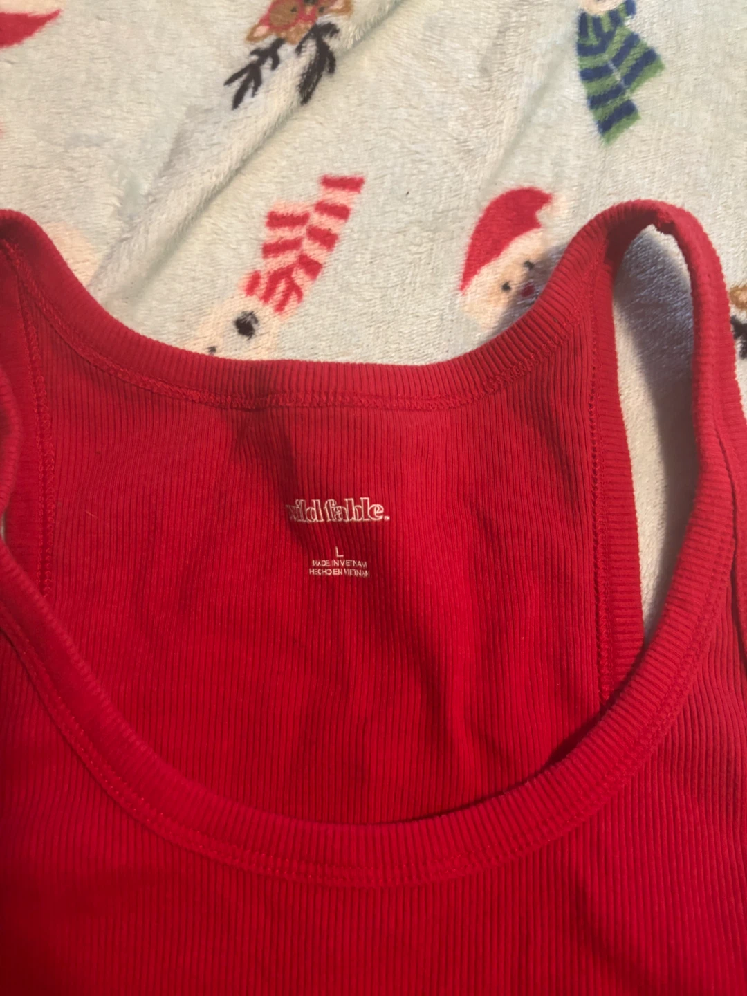 Wild Fable Red Ribbed Tank Top - Size L - photo 2