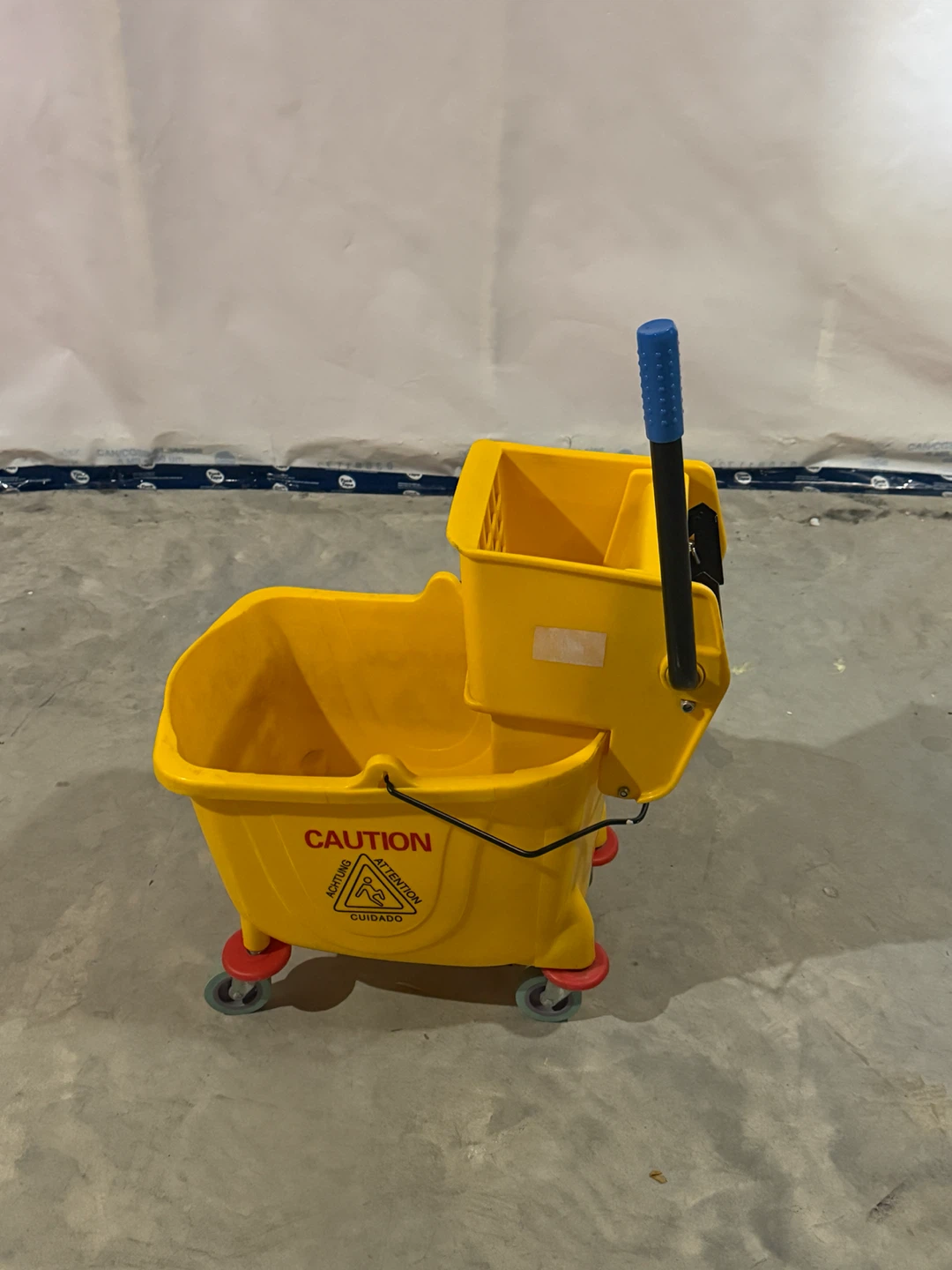 Yellow Mop Bucket Wringer Combo