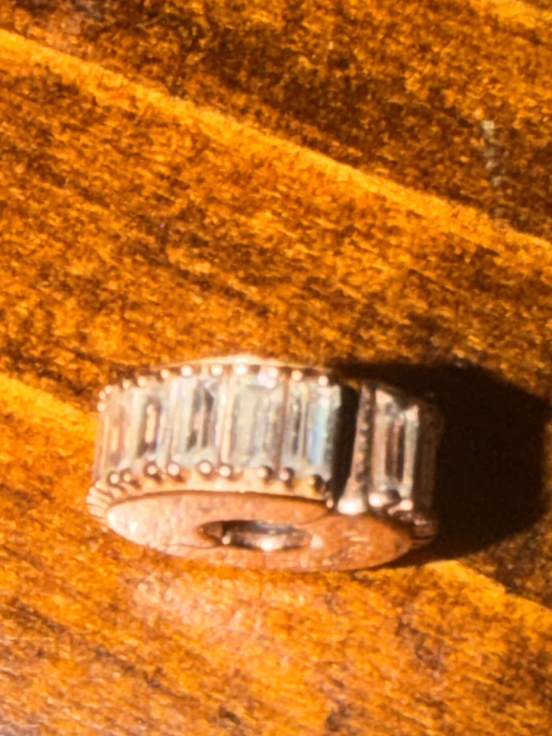 Pandora “T1 ALE MET" GLD PLATED Charm with Baguette Crystals - photo 3