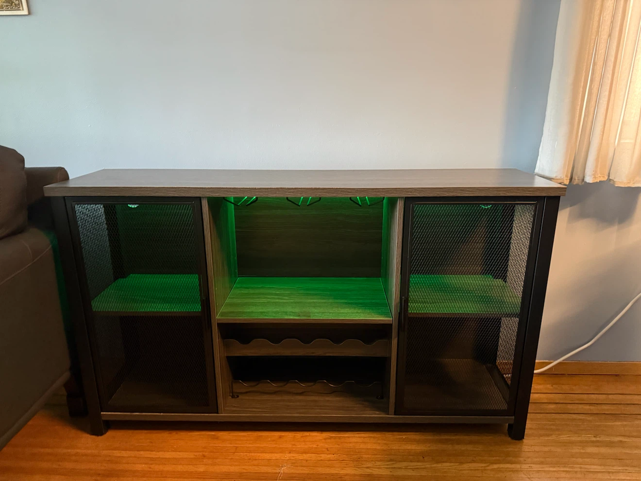 Balbur 55.5" Bar Cabinet with LED Lights & Remote by Wade Logan - photo 2