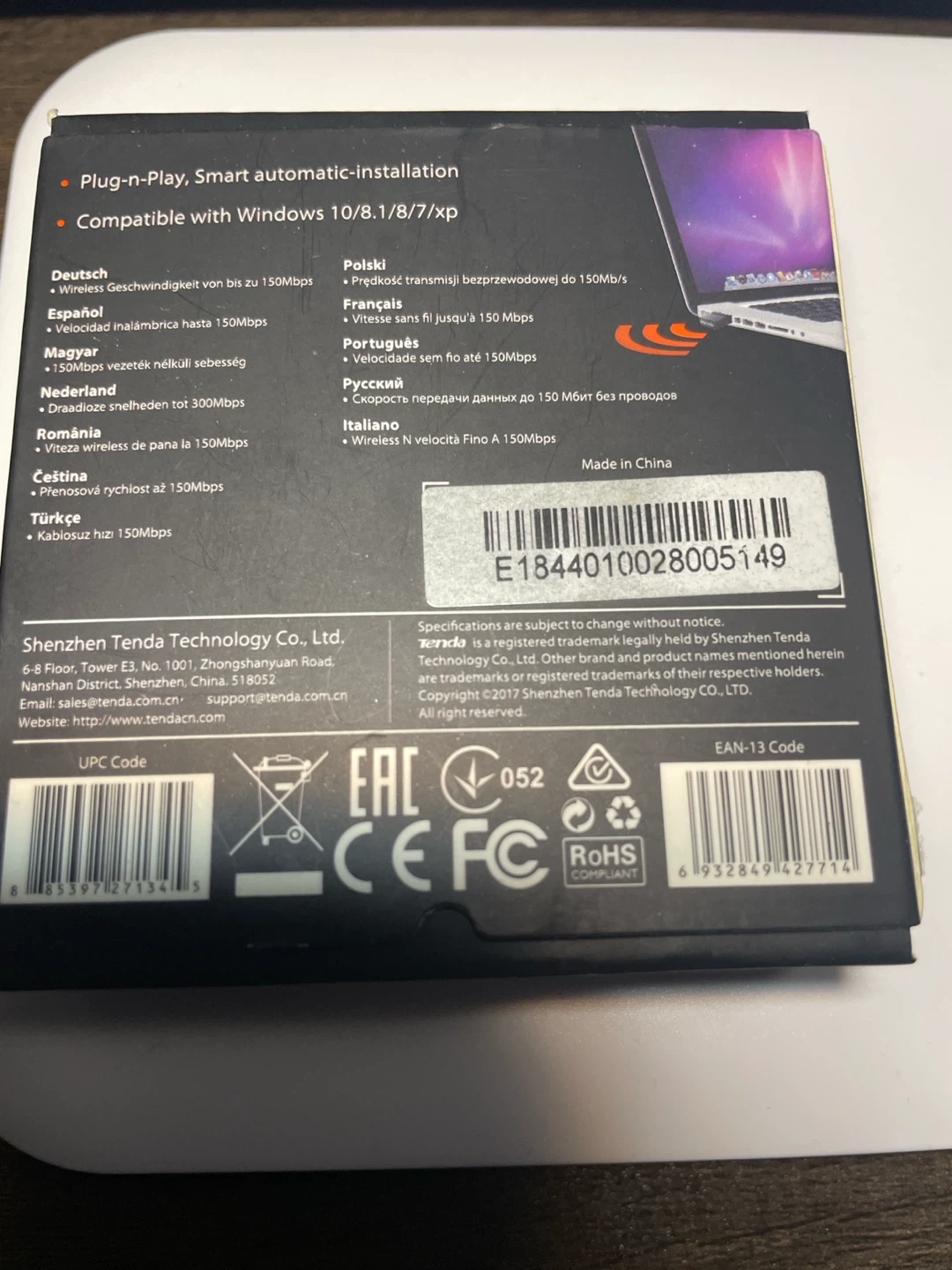 Tenda Auto-Install Wireless Nano USB Adapter 150Mbps - photo 2