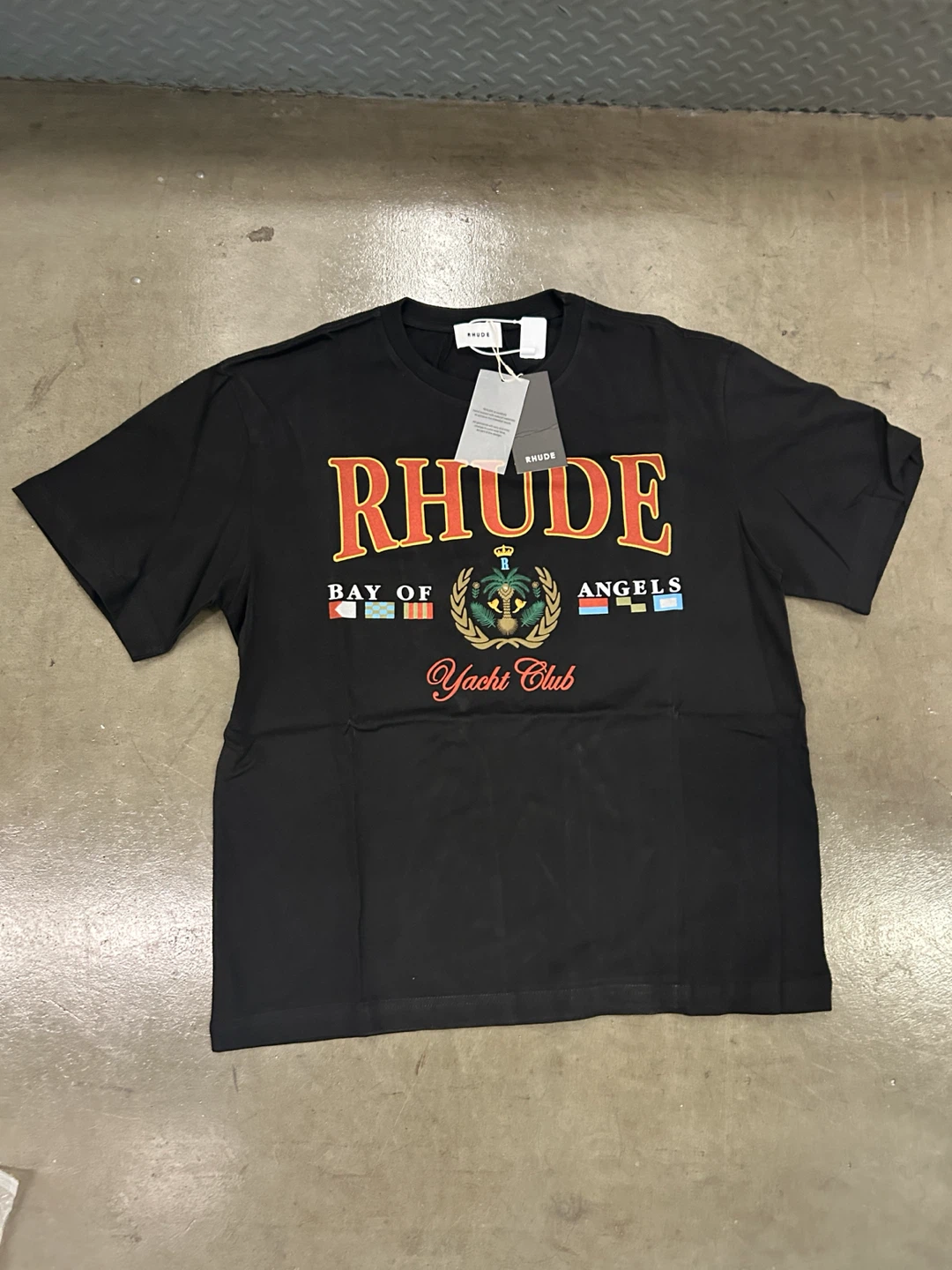 RHUDE Bay of Angels Yacht Club T-Shirt Size S