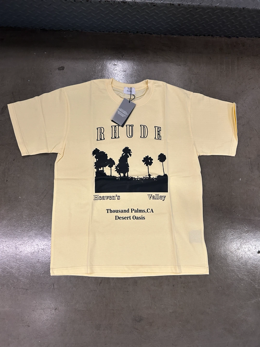 Rhude "Heaven's Valley" T-Shirt - Light Yellow