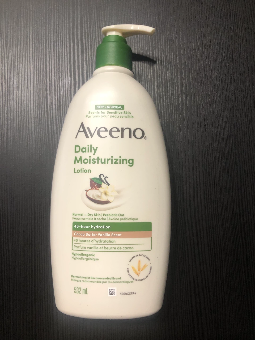 Aveeno Daily Moisturizing Lotion Cocoa Butter Vanilla Scent
