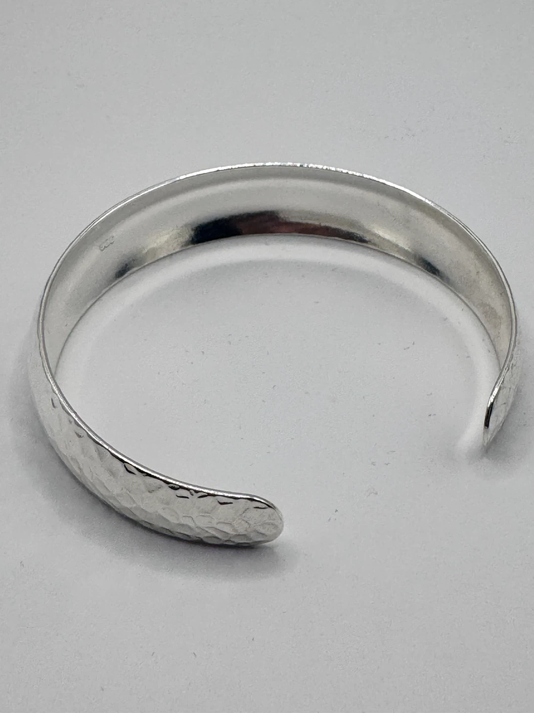 Silver Hammered Cuff Bracelet - photo 3