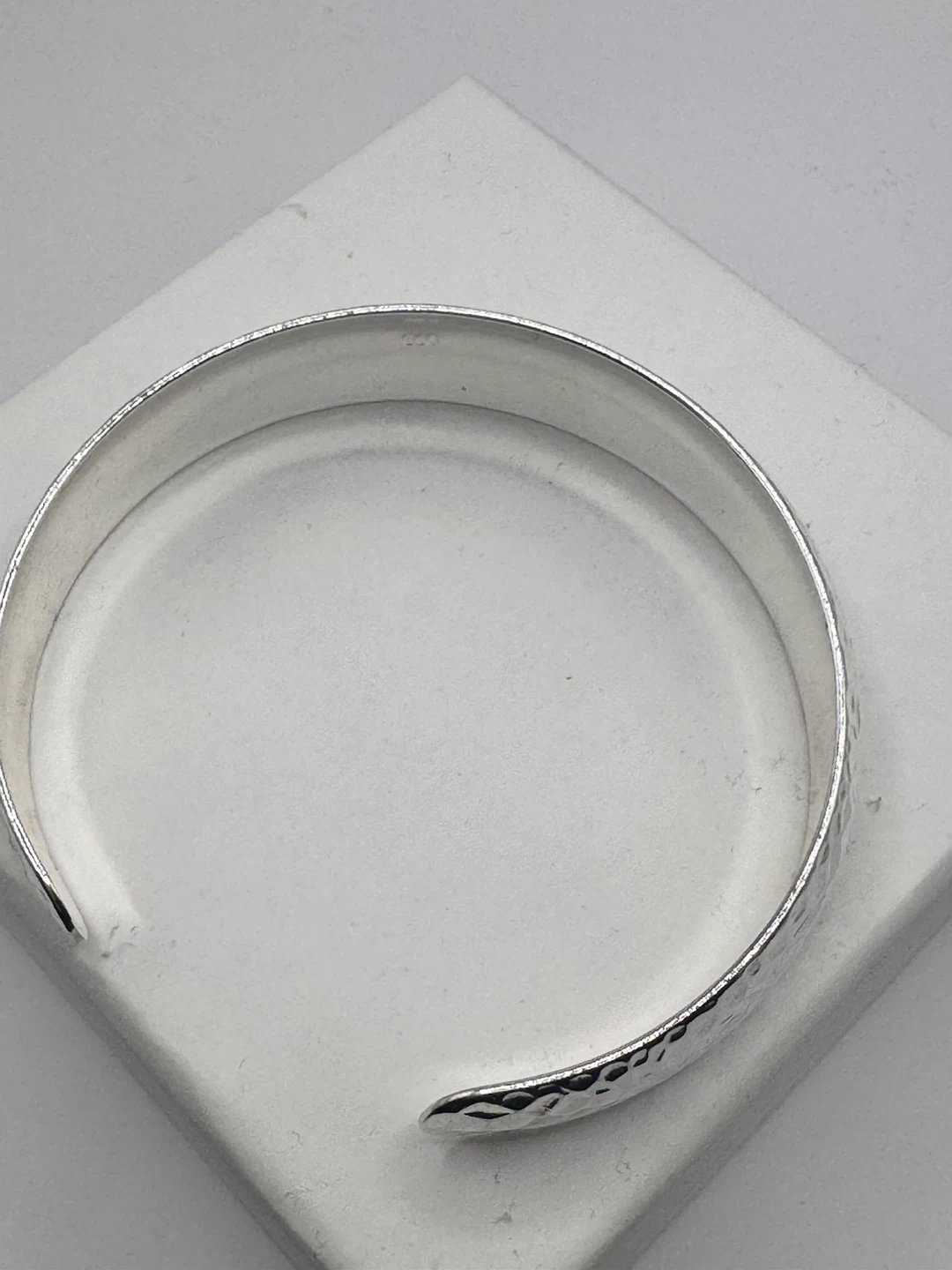 Silver Hammered Cuff Bracelet - photo 4