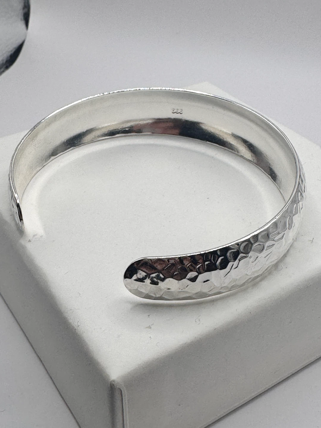Silver Hammered Cuff Bracelet - photo 5