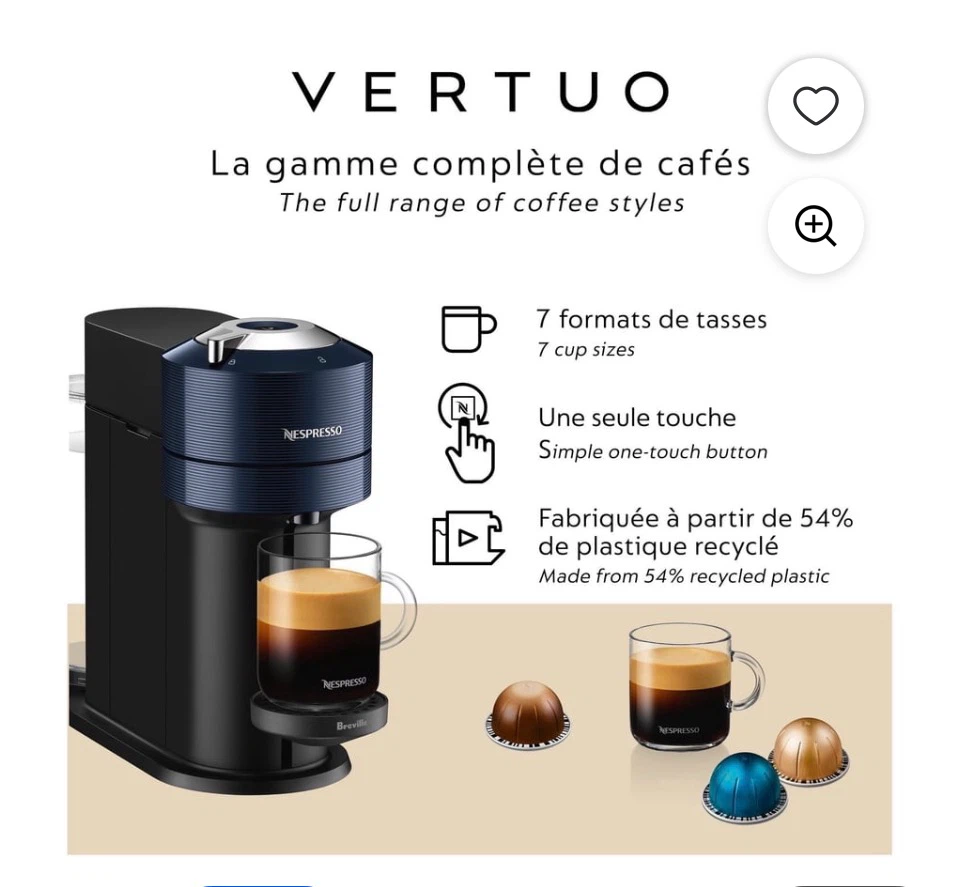 Nespresso Vertuo Next Coffee Machine Black - photo 5