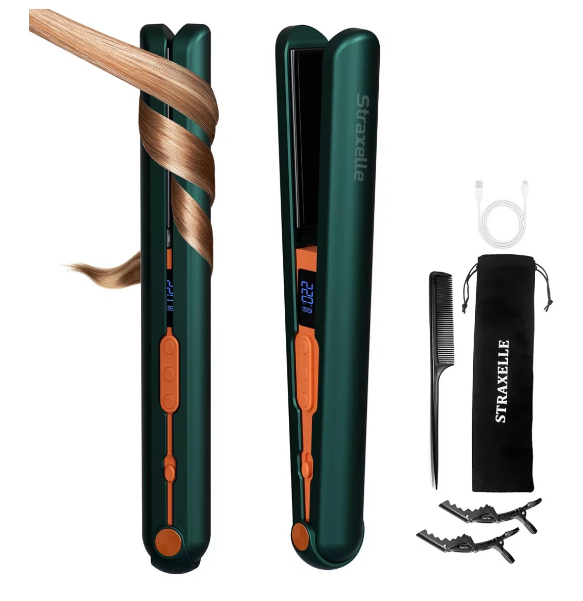 Straxelle Cordless Hair Straightener & Curling Iron - photo 2